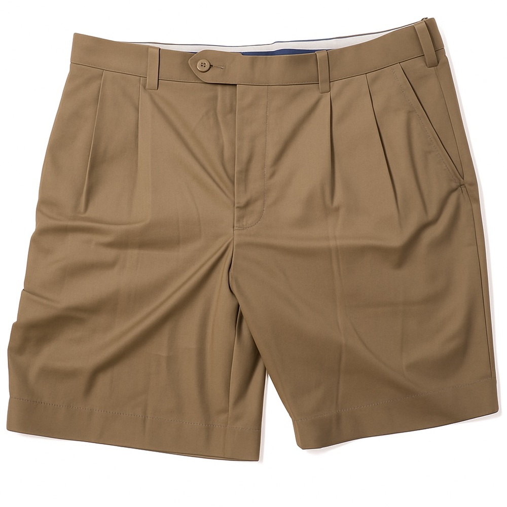 Classic Tan Men's Flat Front Shorts